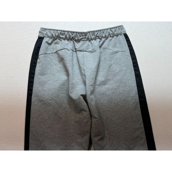 Puma Men's Sweatpants Puma Cat Logo Stretch Size M Light Heather Black Strips - Picture 8 of 9